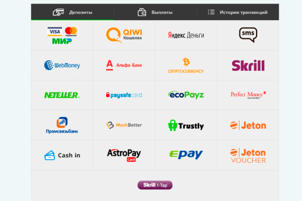 Пополнение баланса в казино Aplay